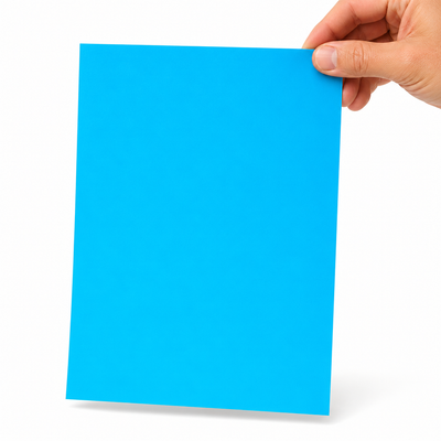 4x5" Fluorescent Blue Rectangle Laser Labels - Permanent Adhesive, 1 Pack — image 1