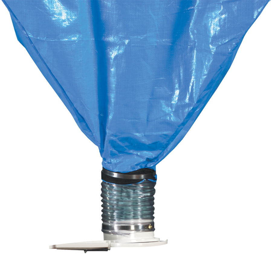Maximize packing efficiency with this 60 cubic foot loose fill dispenser, featuring a spring-loaded scissors valve for precise void fill distribution. Ceiling-mounted design with included rope and pulleys; durable poly woven construction handles all loose fill padding materials. Requires minimum 30" table height with 24" working clearance‚ideal for high-volume shipping operations.