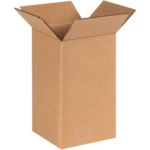 Ship tall items efficiently with 6x6x10 corrugated boxes made from sturdy ECT-32 kraft material. Perfect for trophies, fishing rods, shelving, and other elongated products. 25-box flat-pack bundle reduces freight costs and storage footprint.