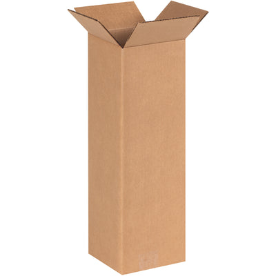 Ship tall items efficiently with our 6x6x18 corrugated boxes featuring ECT-32 single-wall kraft construction. Perfect for trophies, shelving, fishing rods, and items traditionally packed in mailing tubes. Sold flat in convenient 25-box bundles to maximize freight efficiency and warehouse storage.