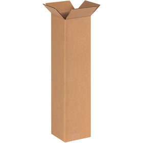 Ship tall items safely with these 6x6x24" ECT-32 kraft corrugated boxes. End-loading design speeds packing and sealing. Bundle of 25 boxes ships flat for space-efficient storage–ideal for warehouses and fulfillment centers handling trophies, fishing rods, shelving, and similar long products.