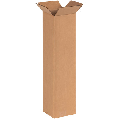 Ship tall items safely with these 6x6x24" ECT-32 kraft corrugated boxes. End-loading design speeds packing and sealing. Bundle of 25 boxes ships flat for space-efficient storage–ideal for warehouses and fulfillment centers handling trophies, fishing rods, shelving, and similar long products.
