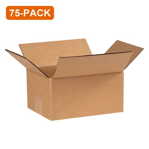 7x5x3 ECT-32 Kraft Corrugated Shipping Boxes, 75-Pack (3 Bundles of 25)