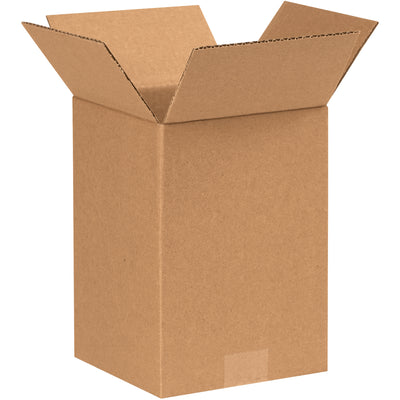 ECT-32 single wall kraft corrugated boxes sized 7x7x9 ship and store completely flat–cutting freight costs and warehouse space by up to 40%. These industry-standard cardboard boxes deliver reliable stacking performance with proven durability for small parcel shipping, e-commerce fulfillment, and storage. Bundle of 25 boxes per unit.