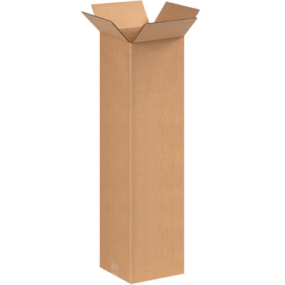 Ship tall items efficiently with these 8x8x30 corrugated boxes made from ECT-32 kraft single-wall corrugated. End-loading design for fast packing. Sold as bundles of 25 boxes, shipped flat to maximize freight efficiency and storage space.