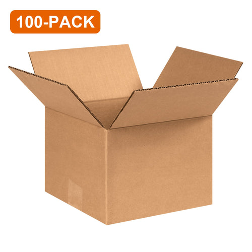 8x8x6 ECT-32 Kraft Corrugated Shipping Boxes, 100-Pack (4 Bundles of 25)