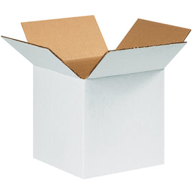 ECT-32 single-wall white corrugated boxes deliver strong stacking performance and professional shipping appearance. The 8x8x8" cube design maximizes pallet density while the crisp white surface makes applied labels and shipping instructions highly visible. Sold in bundles of 25 for volume efficiency.