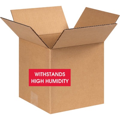 Military-grade 8x8x8 corrugated shipping boxes built from W5c 250# single wall with water-resistant adhesive (WRA) for maximum equipment protection. Each bundle includes 25 kraft boxes engineered for stacking performance and freight efficiency in demanding warehouse environments. Industry-standard construction meets military specifications for reliable performance.
