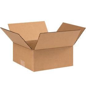 ECT-32 kraft corrugated boxes in a compact 9x9x4" format–ideal for shallow products like apparel, books, and artwork. Ships flat in bundles of 25 to maximize warehouse efficiency and reduce freight costs. Single-wall construction balances protection with economy.