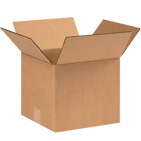 ECT-32 single wall corrugated boxes measuring 9"  9"  8" deliver dependable strength for mid-weight shipments and storage. Sold as a 25-pack bundle of kraft boxes designed for efficient warehouse operations and cost-effective fulfillment. Fully recyclable packaging that meets industrial shipping standards.