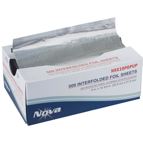 Pre-measured aluminum foil pop-up sheets designed for high-volume food service operations. Each 9