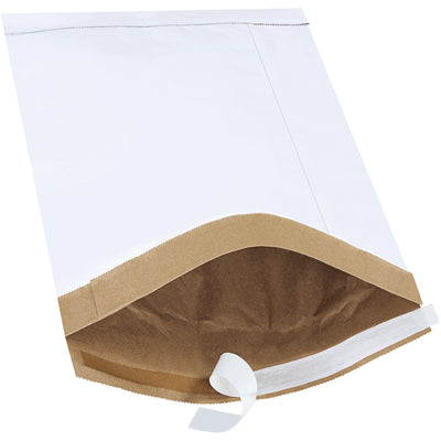 Protect your products in transit with these #4 white self-seal padded mailers. The fiber padding absorbs shock while the peel-and-seal closure (Redi-Strip style) keeps contents secure. Moisture and puncture resistant‚no additional cushioning required. Perfect for e-commerce brands shipping small items.
