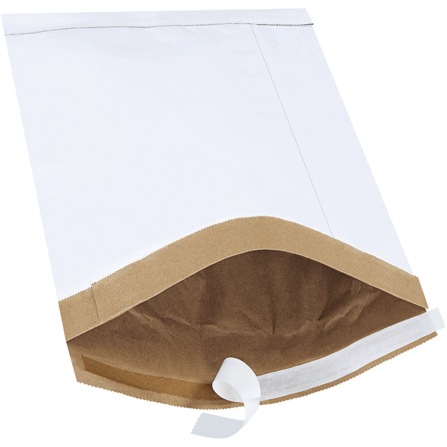Protect your products in transit with these #4 white self-seal padded mailers. The fiber padding absorbs shock while the peel-and-seal closure (Redi-Strip style) keeps contents secure. Moisture and puncture resistant‚no additional cushioning required. Perfect for e-commerce brands shipping small items.