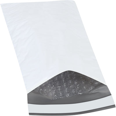 10x5 Bubble Lined Poly Mailers 2 Mil White - 250 Case Pack