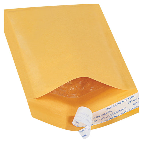 8x4 #000 Kraft Self-Seal Bubble Mailers 25-Pack B851SS25PK - alias listing
