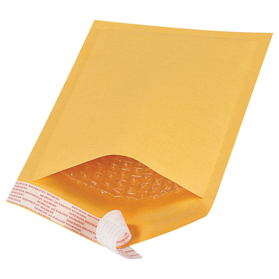 10x5 #00 Kraft Self-Seal Bubble Mailers 250/Case B852SS - alias listing
