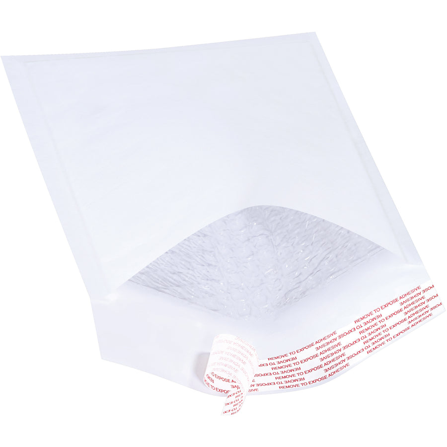 Ship fragile items with confidence using these 6x10" white self-seal bubble mailers. Each case includes 25 mailers with 3/16" high-slip bubble lining for superior shock protection and easy product insertion. Peel-and-stick closure ensures tamper-evident security.