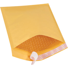Professional-grade #2 self-seal bubble mailers in 8.5x12" dimensions, perfect for e-commerce packers and fragile goods shippers. Each case of 25 features recycled kraft paper exterior with secure peel-and-stick closure and 3/16" high-slip bubble cushioning for reliable product protection.