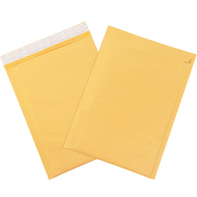 Protect fragile items with these kraft bubble mailers featuring a 3/16" air cushion lining and peel-and-stick self-seal closure. The convenient tear strip enables quick, tamper-evident opening–no extra tape needed. Sold in cases of 25 (8.5" x 14.5").