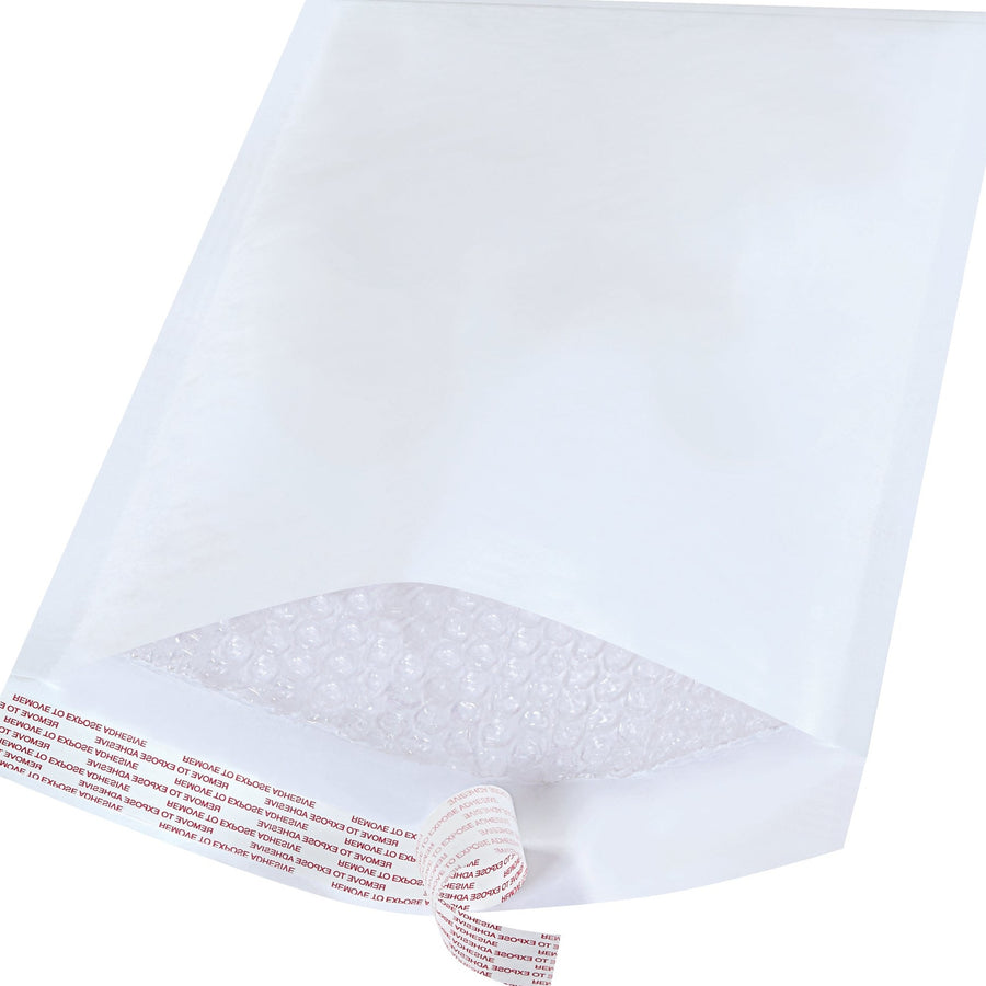 8.5x14.5 #3 White Self-Seal Tamper Evident Bubble Mailers 100/Case B856WSS - alias listing
