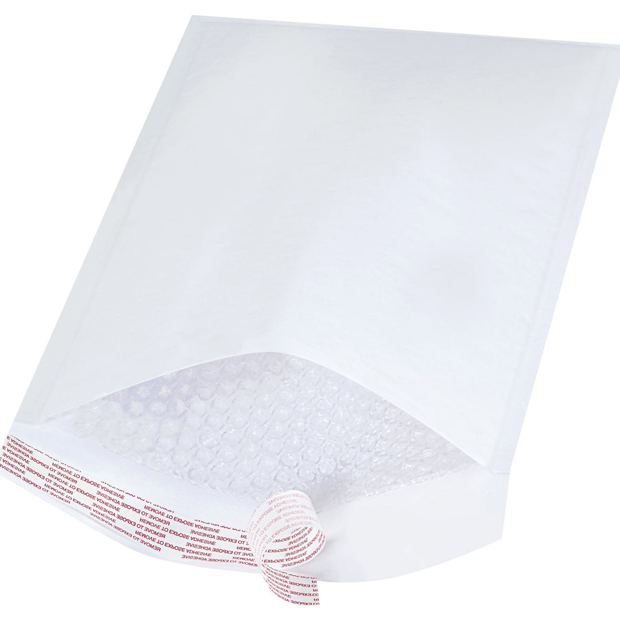 9.5x14.5 #4 White Self-Seal Tamper Evident Bubble Mailers 25-Pack B857WSS25PK - alias listing
