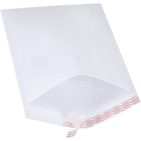 Protect fragile items cost-effectively with these #5 white self-seal bubble mailers featuring 3/16" bubble lining for shock absorption. The tamper-evident, press-and-peel adhesive closure ensures secure sealing without tape or equipment. Case of 100 mailers fits standard shipping workflows and UPS/FedEx protocols.