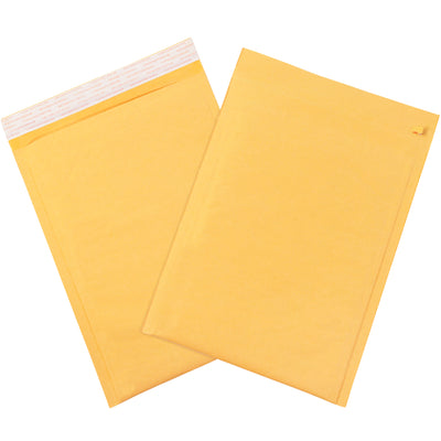 Lightweight #6 kraft bubble mailers (12.5" x 19") featuring 3/16" bubble cushioning and peel-and-stick self-seal closure with convenient tear strip. Each case contains 25 mailers made from recycled kraft paper‚ideal for e-commerce packers shipping fragile items without excess weight or cost. Tamper-evident, eco-friendly protection meets UPS and FedEx shipping standards.