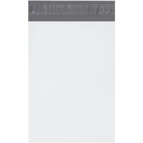 Protect shipments with puncture and water-resistant 7.5x10.5" self-seal poly mailers. Our 2.5 mil polyethylene construction features a convenient tear strip, reinforced seams, and professional white/silver design. Case of 100 mailers ready to brand and ship.