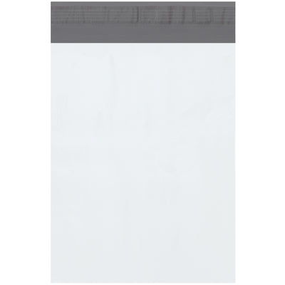 10x13" 2.5 Mil White Poly Mailers with Tear Strip - Case of 500