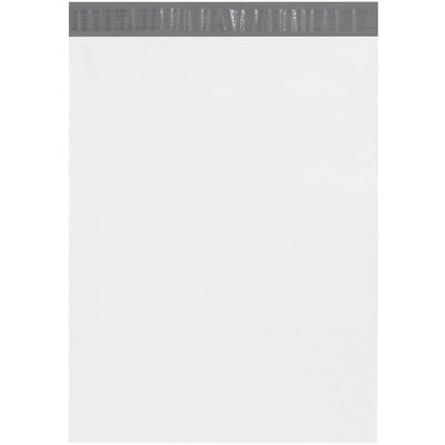 Professional-grade 14.5x19" poly mailers built for e-commerce brands that demand reliability. Each self-seal mailer features 2.5mil polyethylene construction with puncture, water, and tear resistance to protect products in transit. Case of 100 white mailers with silver lining for easy label application.