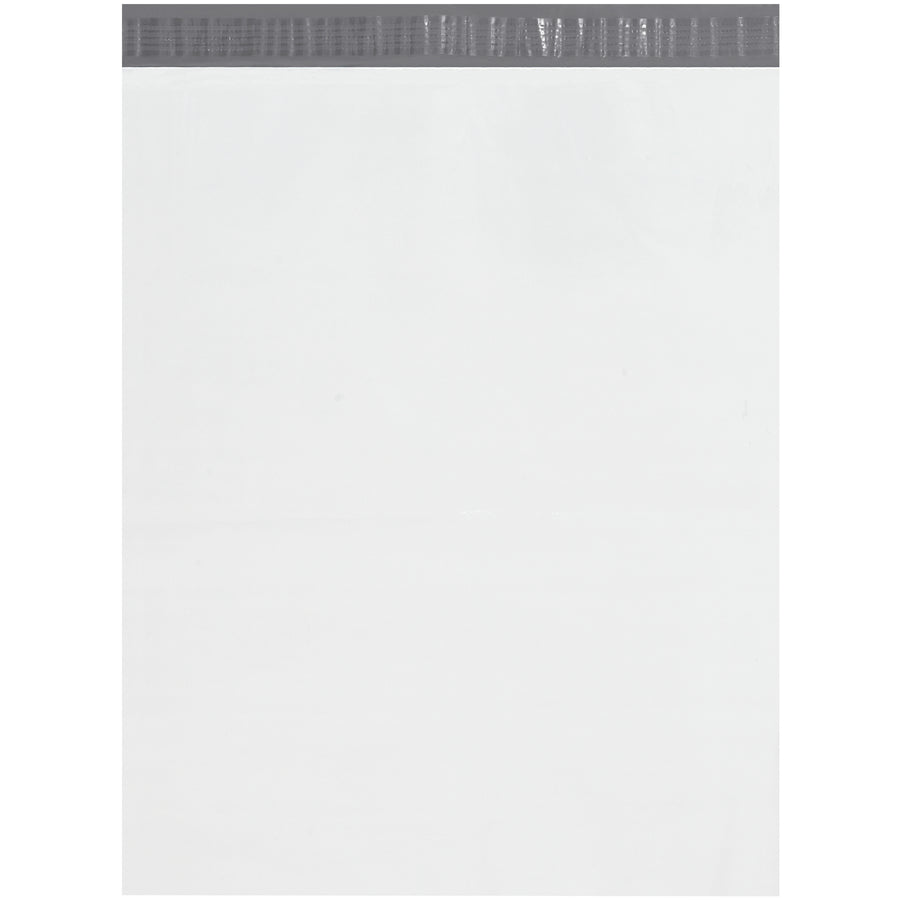 Heavy-duty 2.5 mil polyethylene self-seal mailers designed for e-commerce brands shipping products that demand protection. 24" x 19" dimensions fit standard inventory; puncture, water, and tear-resistant construction ensures damage-free delivery. 100-pack case with white exterior and silver interior for professional presentation.
