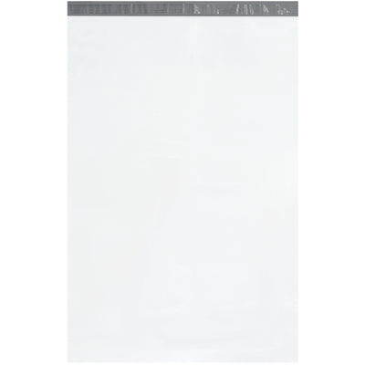 Premium 36x24" self-seal poly mailers built for high-volume e-commerce shipping. 2.5 mil white polyethylene resists punctures, moisture, and tampering while maintaining professional appearance with excellent label adhesion. Case of 100 units ready to ship.