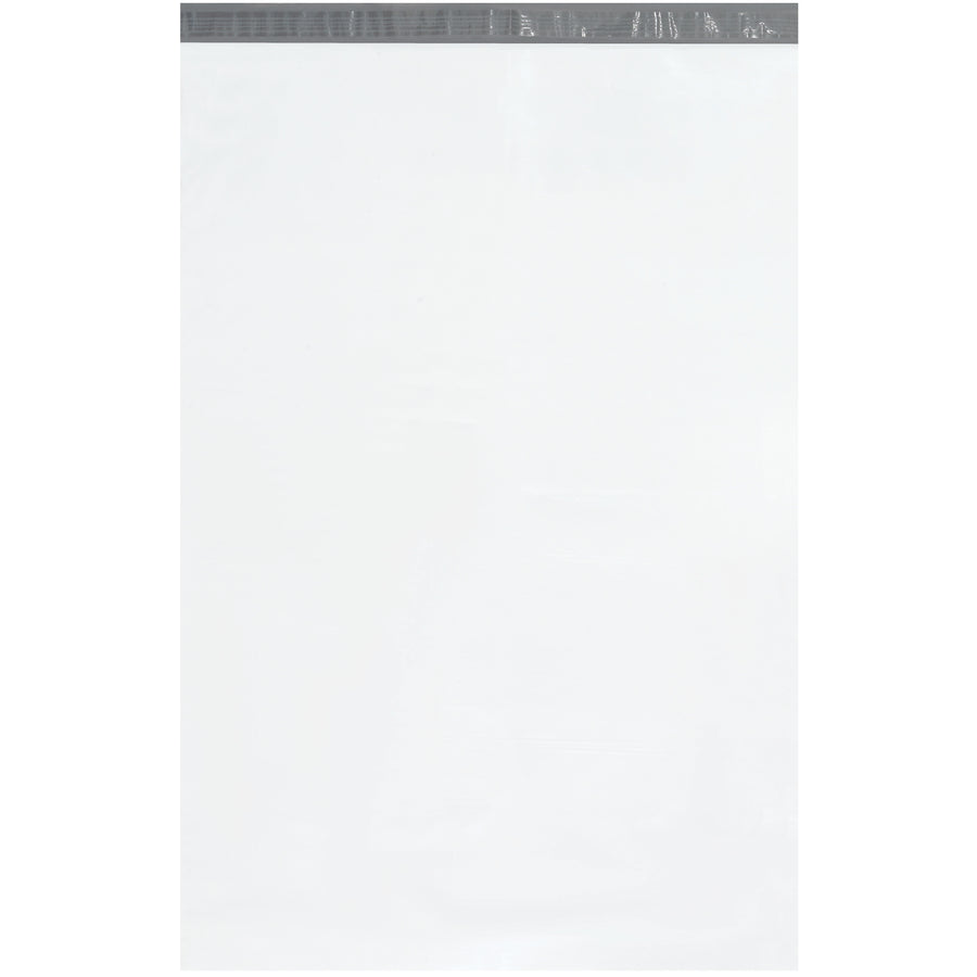 Premium 36x24" self-seal poly mailers built for high-volume e-commerce shipping. 2.5 mil white polyethylene resists punctures, moisture, and tampering while maintaining professional appearance with excellent label adhesion. Case of 100 units ready to ship.