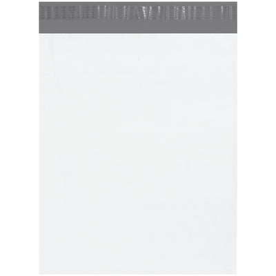 Professional 24x36 white poly mailers with self-seal tear strip protect e-commerce shipments from moisture, punctures, and tampering. Heavy-duty 2.5 mil polyethylene construction with high-strength seams handles overpacking without failure. Bulk case of 200 units delivers cost-effective shipping protection with label-ready white exterior and silver-lined interior.