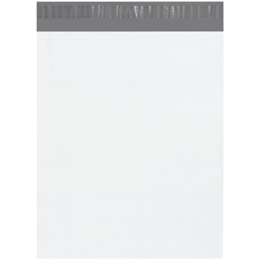 Professional 24x36 white poly mailers with self-seal tear strip protect e-commerce shipments from moisture, punctures, and tampering. Heavy-duty 2.5 mil polyethylene construction with high-strength seams handles overpacking without failure. Bulk case of 200 units delivers cost-effective shipping protection with label-ready white exterior and silver-lined interior.