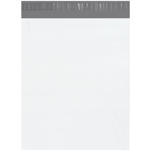 Professional 24x36 white poly mailers with self-seal tear strip protect e-commerce shipments from moisture, punctures, and tampering. Heavy-duty 2.5 mil polyethylene construction with high-strength seams handles overpacking without failure. Bulk case of 200 units delivers cost-effective shipping protection with label-ready white exterior and silver-lined interior.