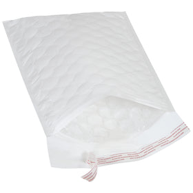 Jiffy Tuffgard Extreme® bubble lined poly mailers deliver twice the protection of standard mailers in a lightweight, economical package. 5/16" air bubble cushioning with self-sealing adhesive closure handles electronics, jewelry, and fragile items. White polyethylene construction, 8.5" x 12", sold by the case (50 mailers).