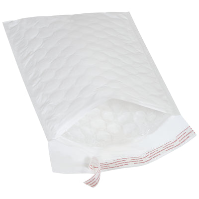Jiffy Tuffgard Extreme¬Æ bubble lined poly mailers deliver twice the protection of standard mailers in a lightweight, economical package. 5/16" air bubble cushioning with self-sealing adhesive closure handles electronics, jewelry, and fragile items. White polyethylene construction, 8.5" x 12", sold by the case (50 mailers).