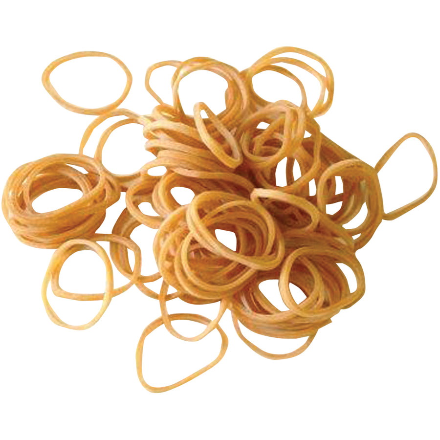 Industrial-grade 1/16 x 7/8" brown rubber bands deliver superior stretch and durability for bundling, sealing, and securing items. Each case contains 50,000 reusable bands packaged in convenient one-pound plastic bags. Economical fastener solution that reduces packaging costs without compromising performance.