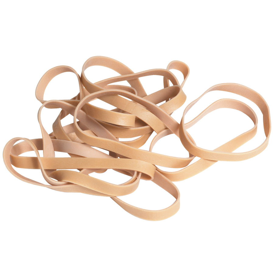 Industrial-grade rubber bands deliver superior stretch and durability for bundling, sealing, and securing applications. These economical, reusable fasteners come in a convenient 1/4 x 2.5" size, packaged in a bulk case of 4900 bands to maximize your supply while minimizing costs.