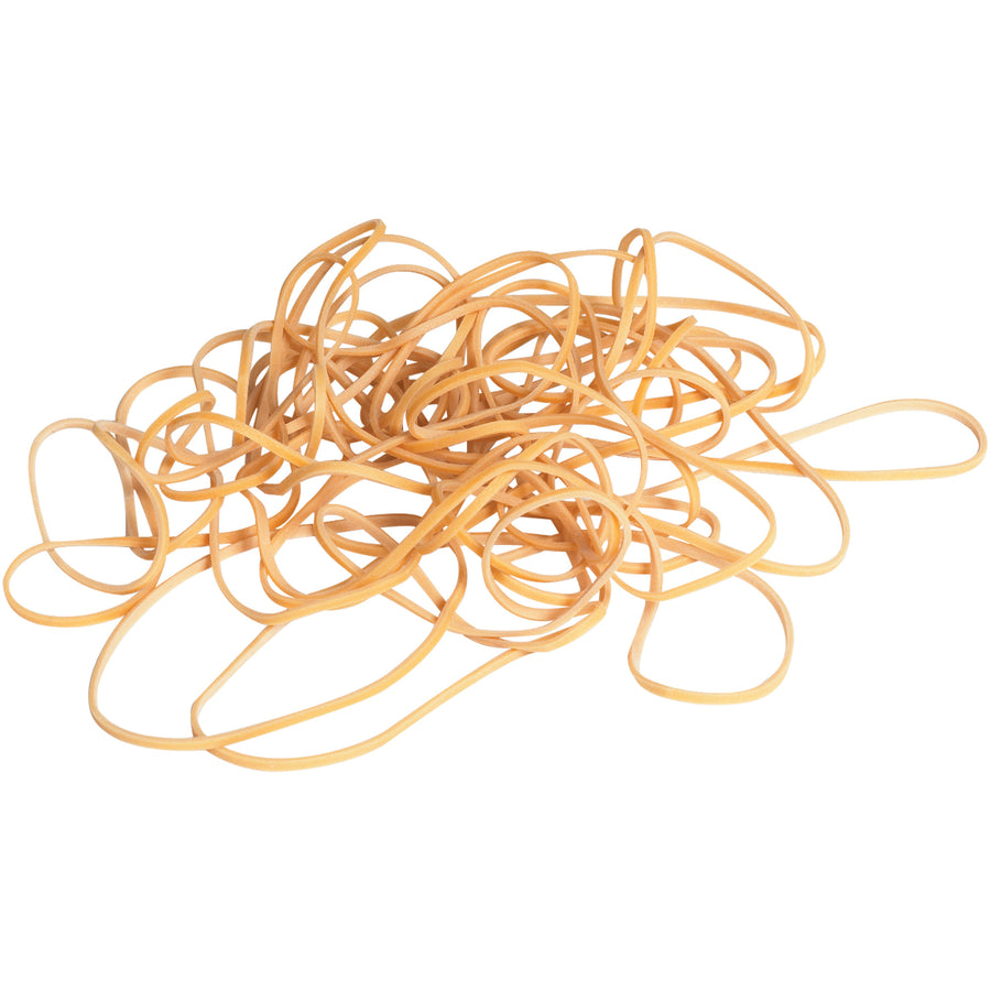 Professional-grade 1/16" x 3.5" brown rubber bands deliver superior stretch and durability for bundling, sealing, and fastening applications. This economical case includes 12,400 reusable bands packaged in convenient one-pound bags, maximizing cost efficiency while meeting your industrial packaging demands.