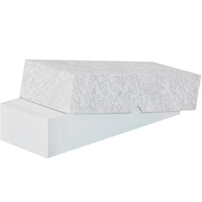 Ready-to-use 10" x 3.5" x 2" gray leatherette set-up cartons eliminate assembly time and shipping delays. Two-piece fibreboard construction with tight-wrapped leatherette covers delivers professional presentation for business cards, letterhead, and premium stationery. Sold by the case of 100 boxes.