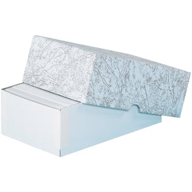 Pre-assembled gray leatherette set-up cartons eliminate folding time and labor costs. These 6" x 3.5" x 2" fibreboard boxes feature tight-wrapped covers and strong two-piece construction, perfect for business cards, letterhead, and premium stationery storage. Ships ready to use–case of 100.