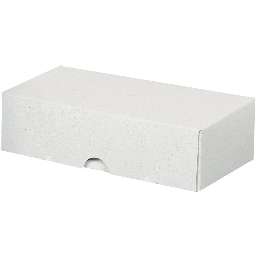 Heavy-duty 7" x 3.5" x 2" white fibreboard folding cartons designed for secure document and stationery storage. Two-piece construction snaps together instantly without adhesives or tools. Case of 200 ships flat, maximizing storage efficiency and reducing freight costs.