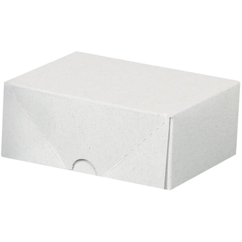 Protect business cards, stationery, and documents with these white fibreboard folding cartons featuring instant snap-out assembly. Compact 4.75