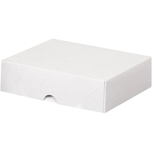 Industrial-grade white fibreboard folding cartons sized 6