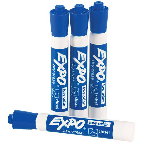 Professional-grade blue dry erase markers with chisel tips designed for warehouse boards, message boards, and bulletin boards. Case of 12 markers delivers bold, reliable performance at competitive bulk pricing. Ready to ship.