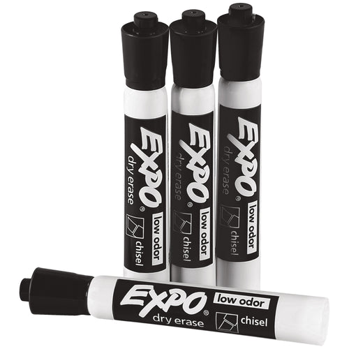 Stock your warehouse with reliable black dry erase markers designed for heavy-duty use on any dry erase board. Each case includes 12 chisel-tip markers that deliver bold, consistent lines for clear visibility on message boards and bulletin boards. Keep your team organized and compliant with Packrift's industrial-grade dry erase supplies.