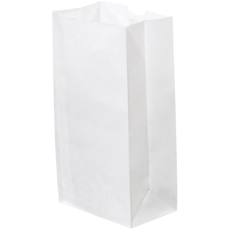 6 1/8 x 4 x 12 3/8 in 35 lb White Paper Grocery Bags 500/Case BGG105W - alias listing