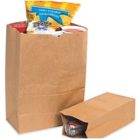 12x7x17 Kraft Grocery Bags 25-Pack